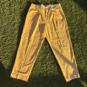 Vintage Bills Khakis Men's 34x30 Pleated Cuffed 100% Cotton Trousers Made in USA